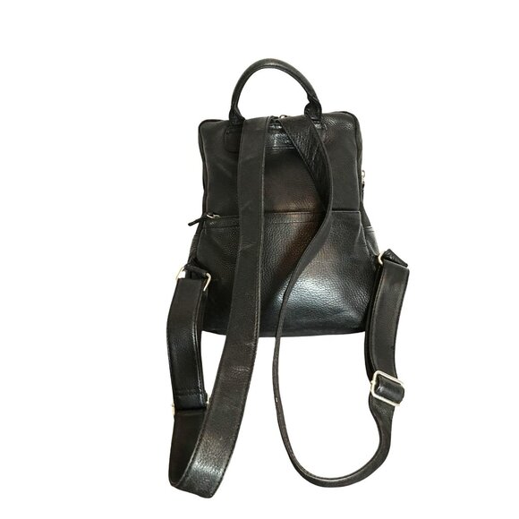 Fossil Black Leather Womens Backpack With Adjustable Straps - Picture 9 of 12